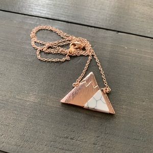 Rose gold mountains necklace